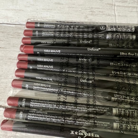 New 12PC Italia Deluxe Ultra Fine Lip Liner Set of 12 MAUVE 1054 - Picture 2 of 2